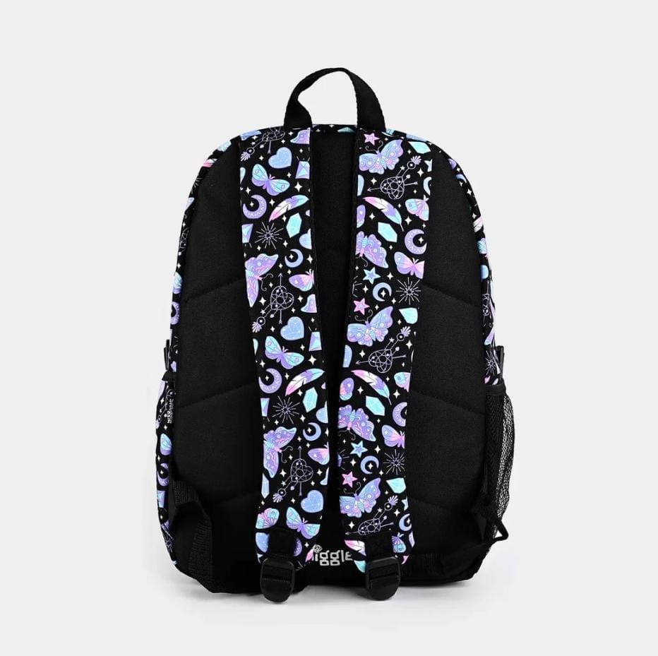 Mystic Butterfly Black School Backpack