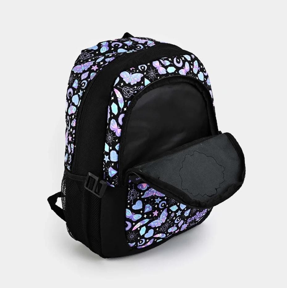 Mystic Butterfly Black School Backpack
