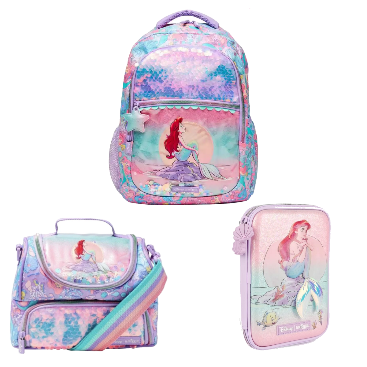 Smiggle x Disney Princess Ariel 3-Piece School Set