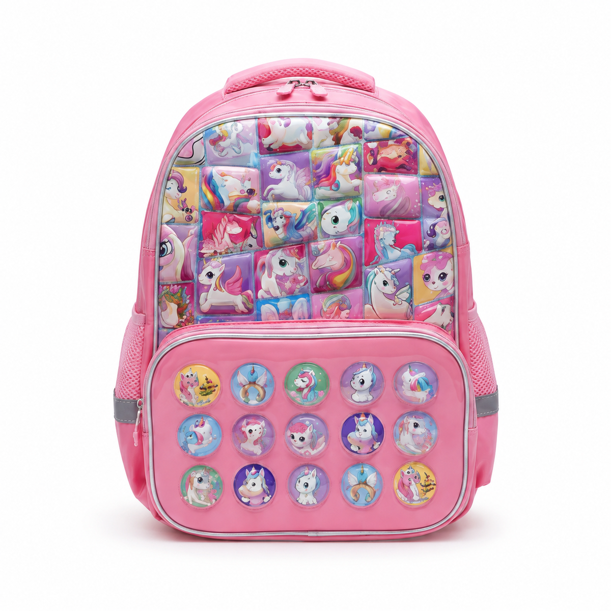 Pink Unicorn Friends School Backpack