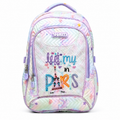 Pastel Paris Quilted School Backpack