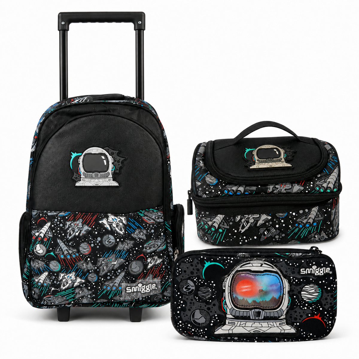 Smiggle Astronaut Space 3-Piece Trolley School Set