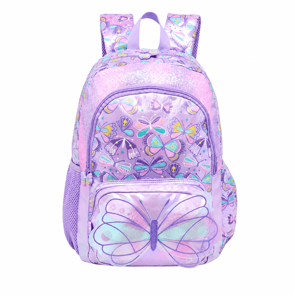 Butterfly Dreams Glitter School Backpack