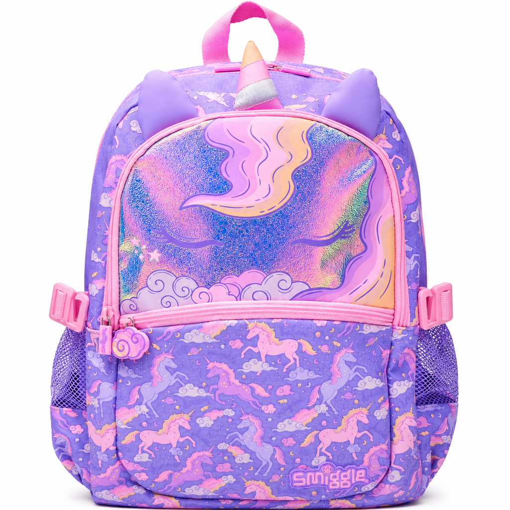 Smiggle Seek Unicorn Classic Attach Backpack – Lilac