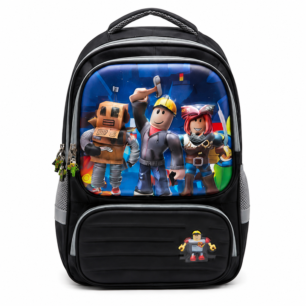 16.5-Inch Gaming Character Multi-Compartment School Backpack