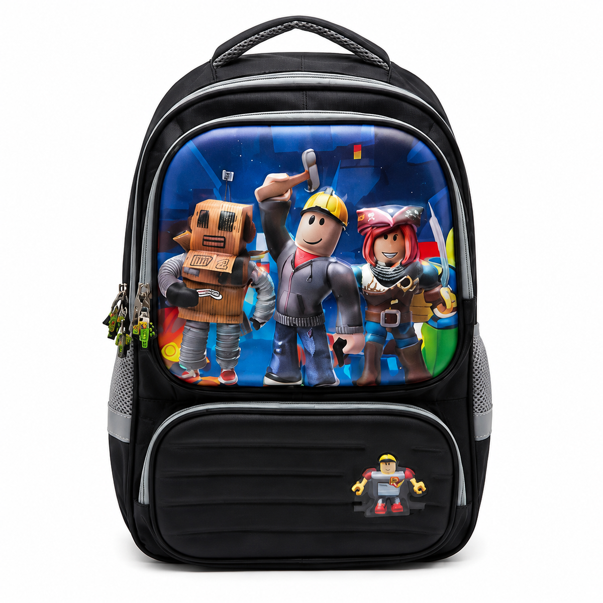 16.5-Inch Gaming Character Multi-Compartment School Backpack