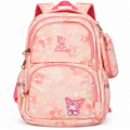 Kuromi Floral School Backpack with Matching Pencil Case