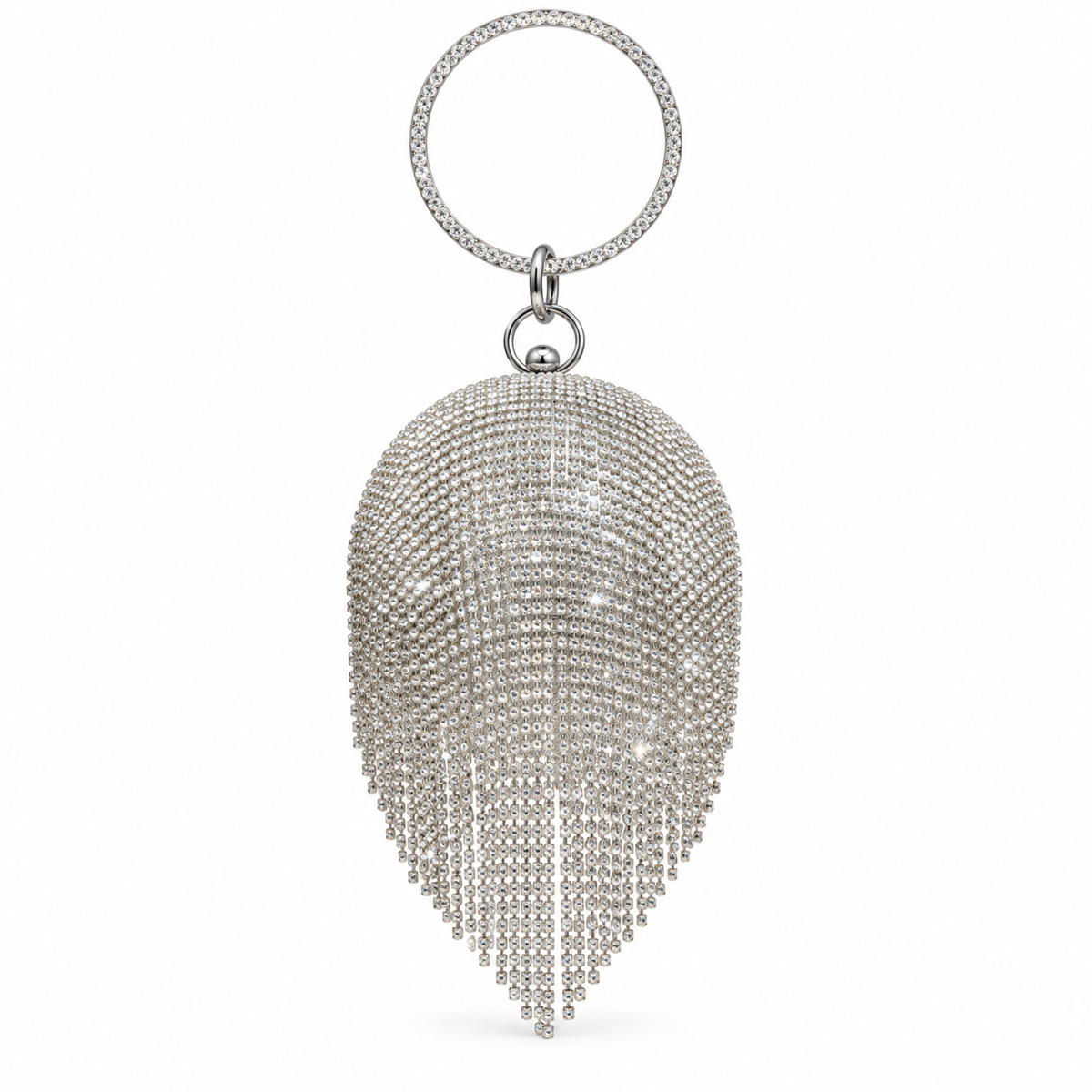 Luxury Crystal Fringe Round Evening Bag