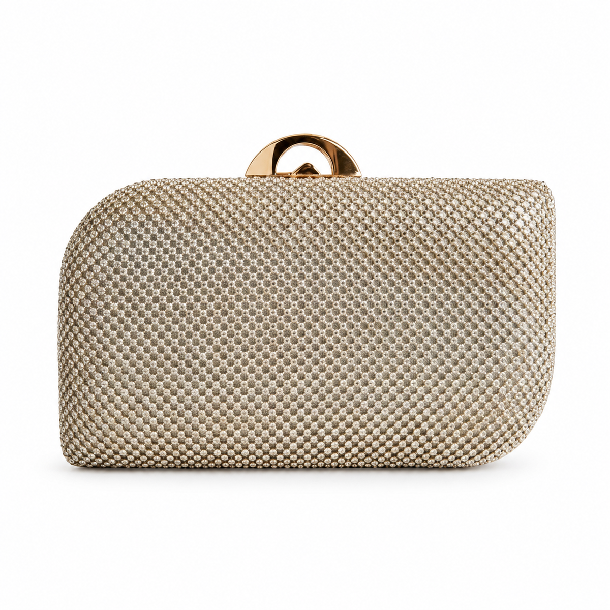 Luxury Crystal-Studded Geometric Evening Clutch