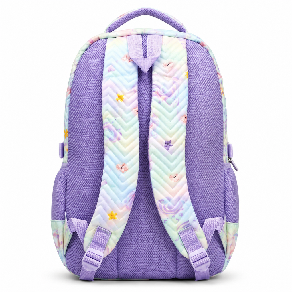 Pastel Paris Quilted School Backpack