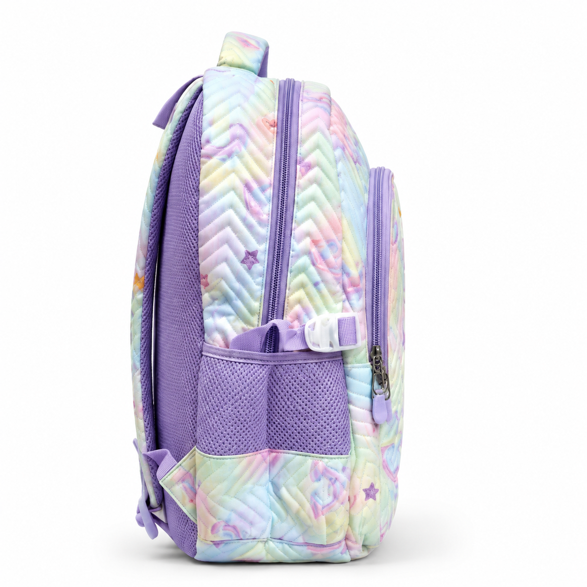Pastel Paris Quilted School Backpack