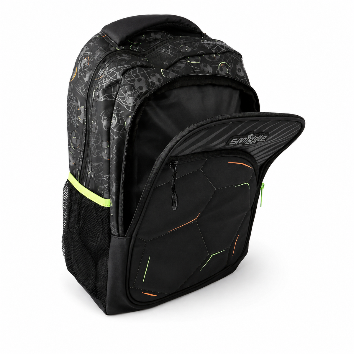 Smiggle Black Neon Football Backpack