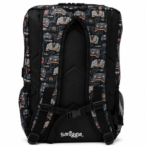 Black Game On Foldover Backpack