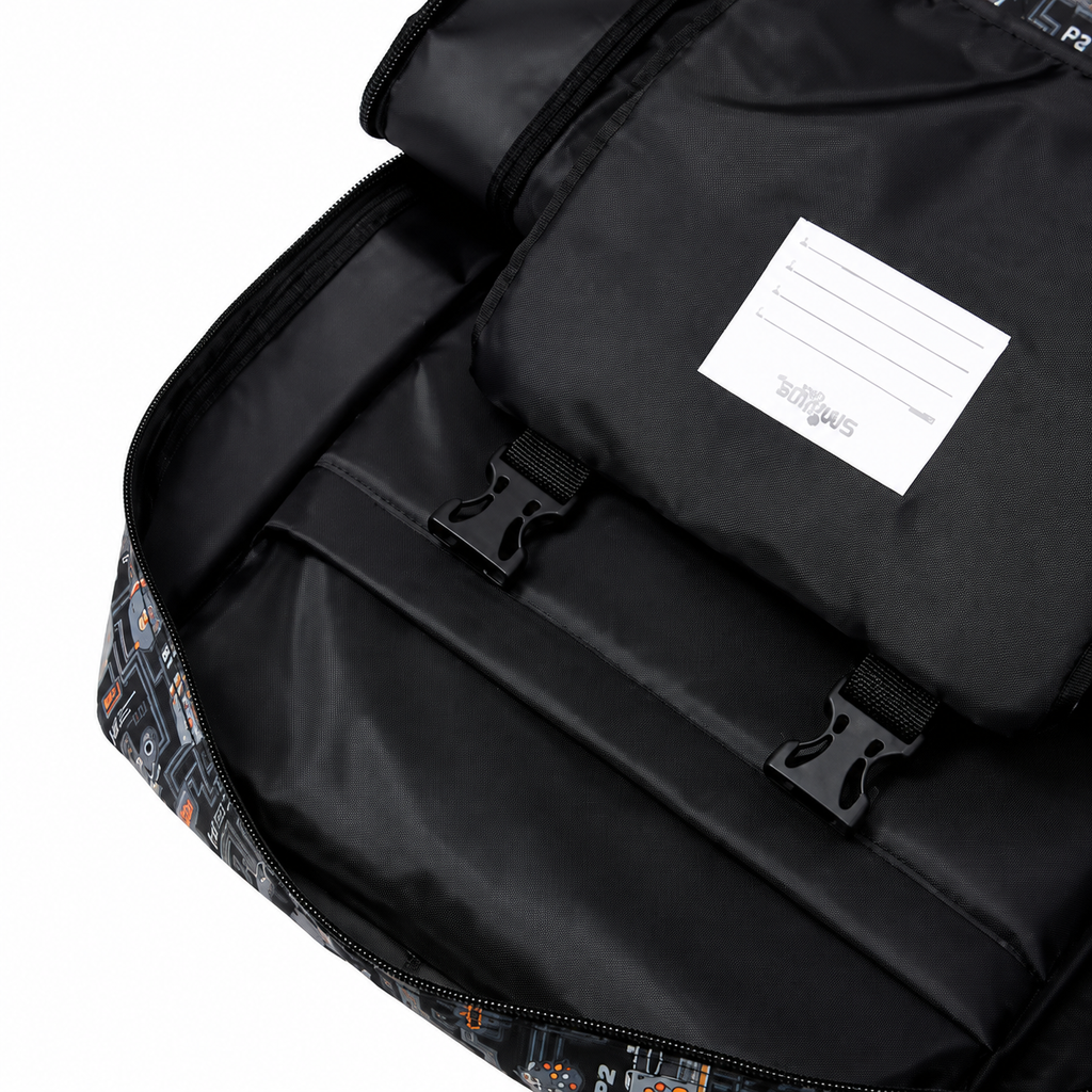 Black Game On Foldover Backpack