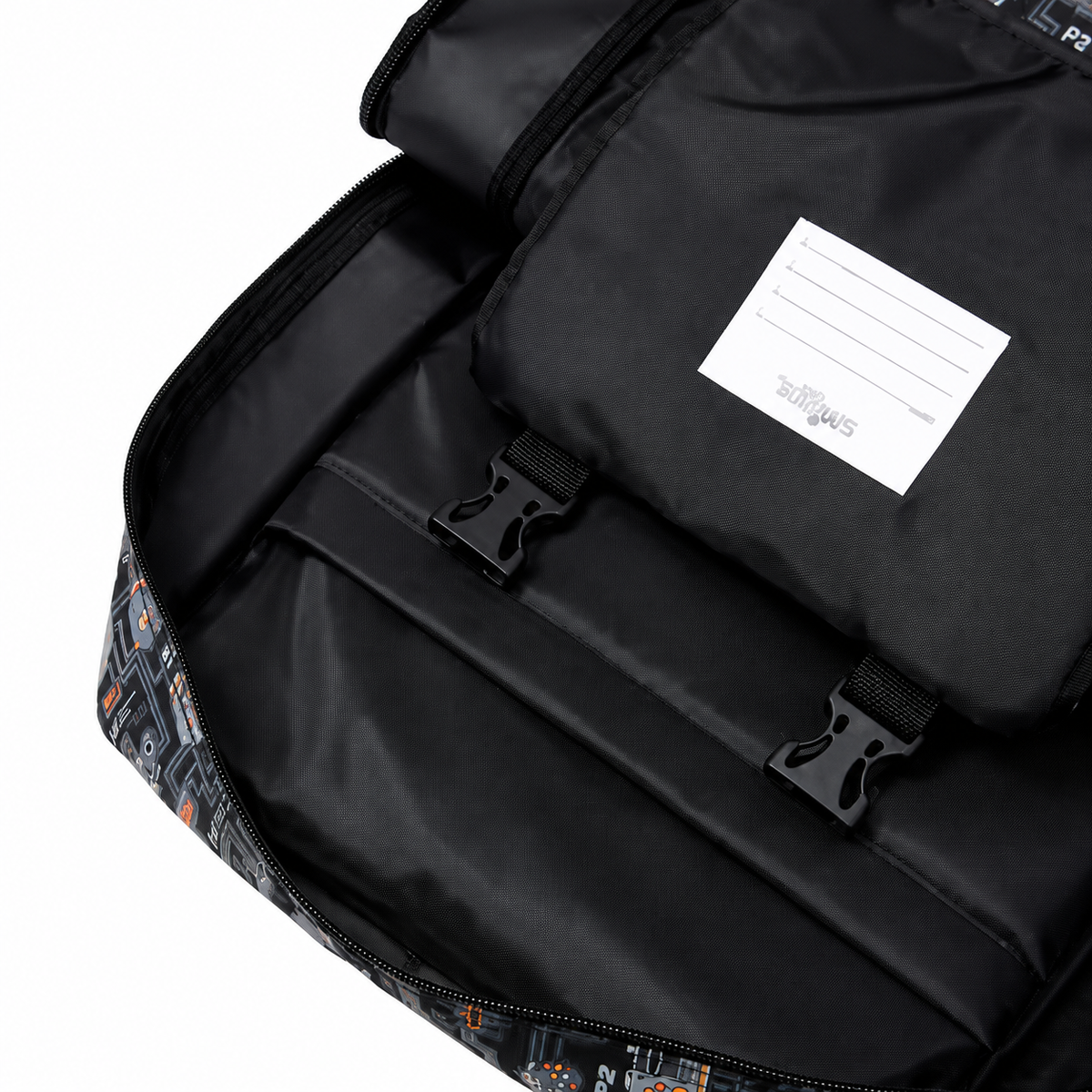 Black Game On Foldover Backpack