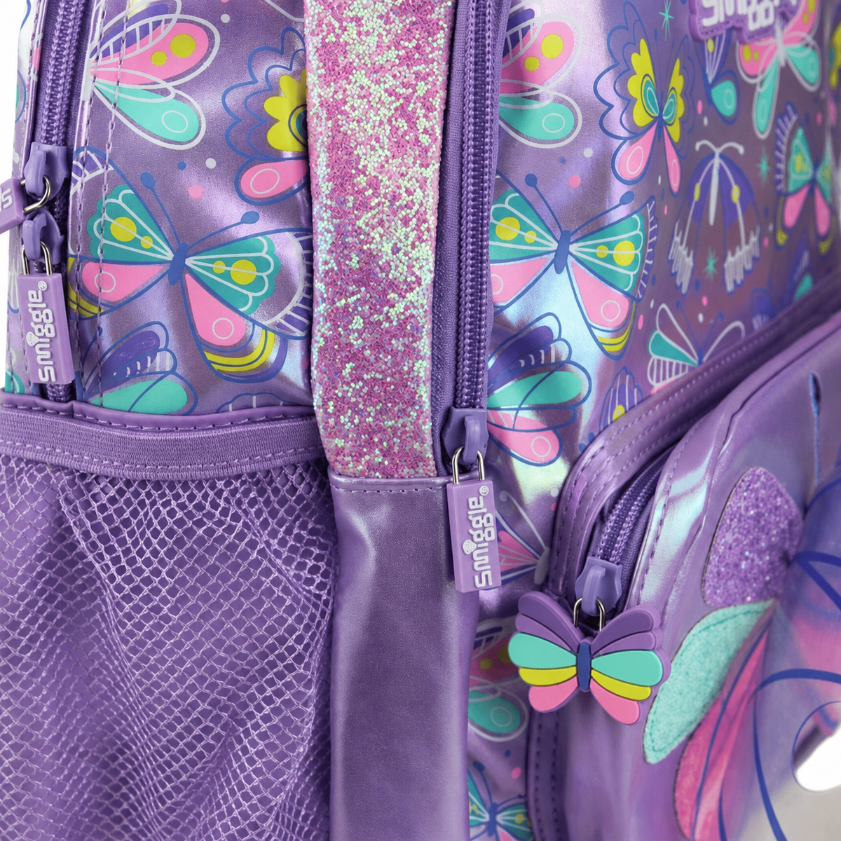 Butterfly Dreams Glitter School Backpack