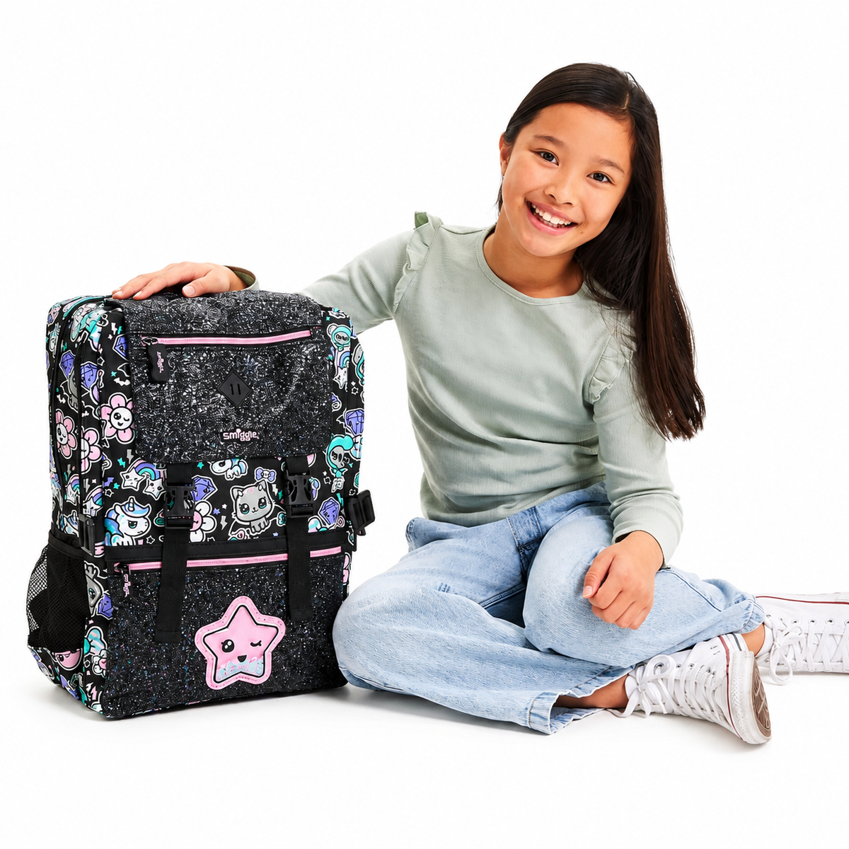 Smiggle Cosmic Friends Classic Attach Backpack
