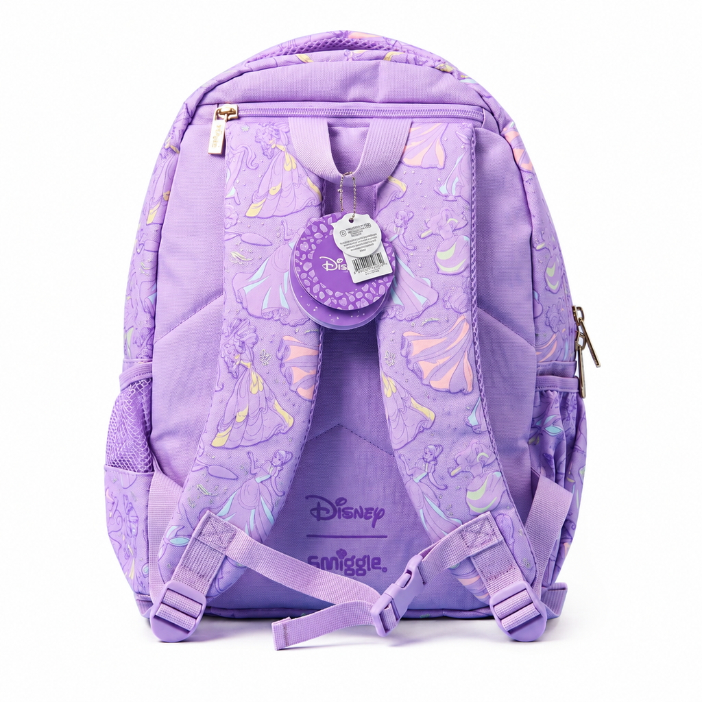 Smiggle Disney Junior Character Hoodie Backpack Lilac