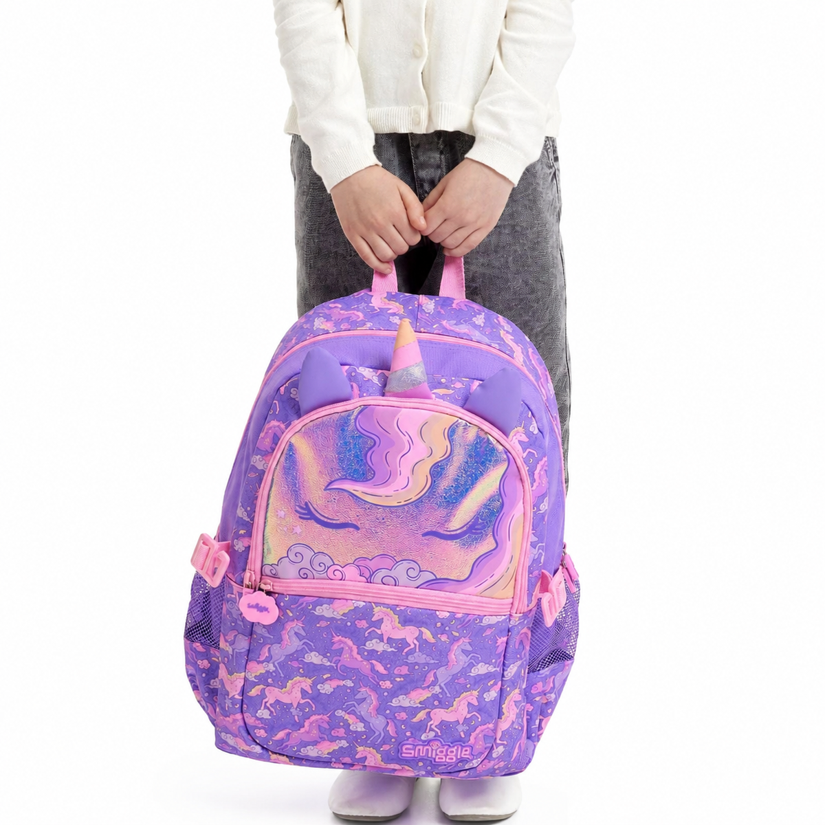 Smiggle Seek Unicorn Classic Attach Backpack – Lilac