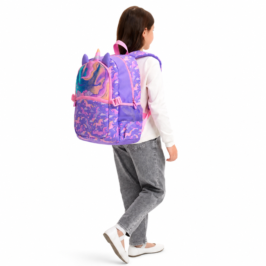 Smiggle Seek Unicorn Classic Attach Backpack – Lilac