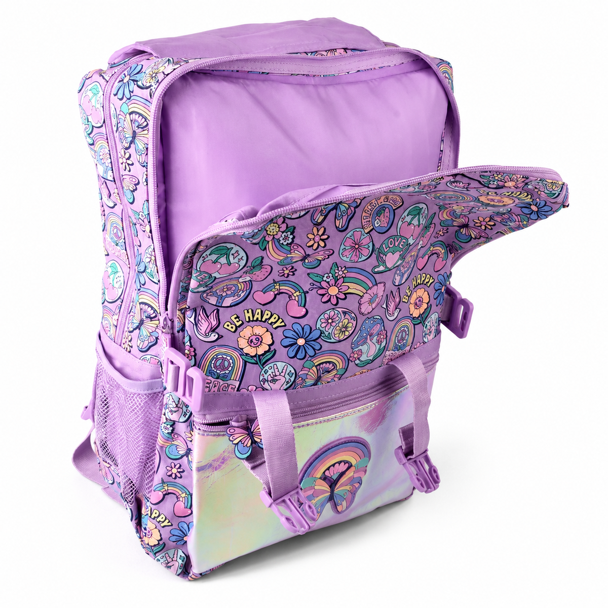 Smiggle Purple Limitless Attach Foldover Bag