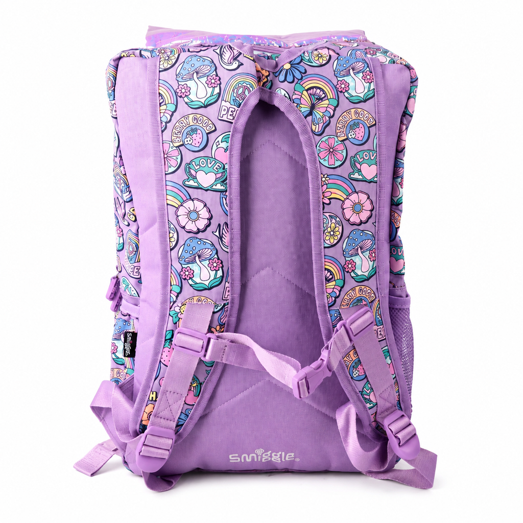 Smiggle Purple Limitless Attach Foldover Bag