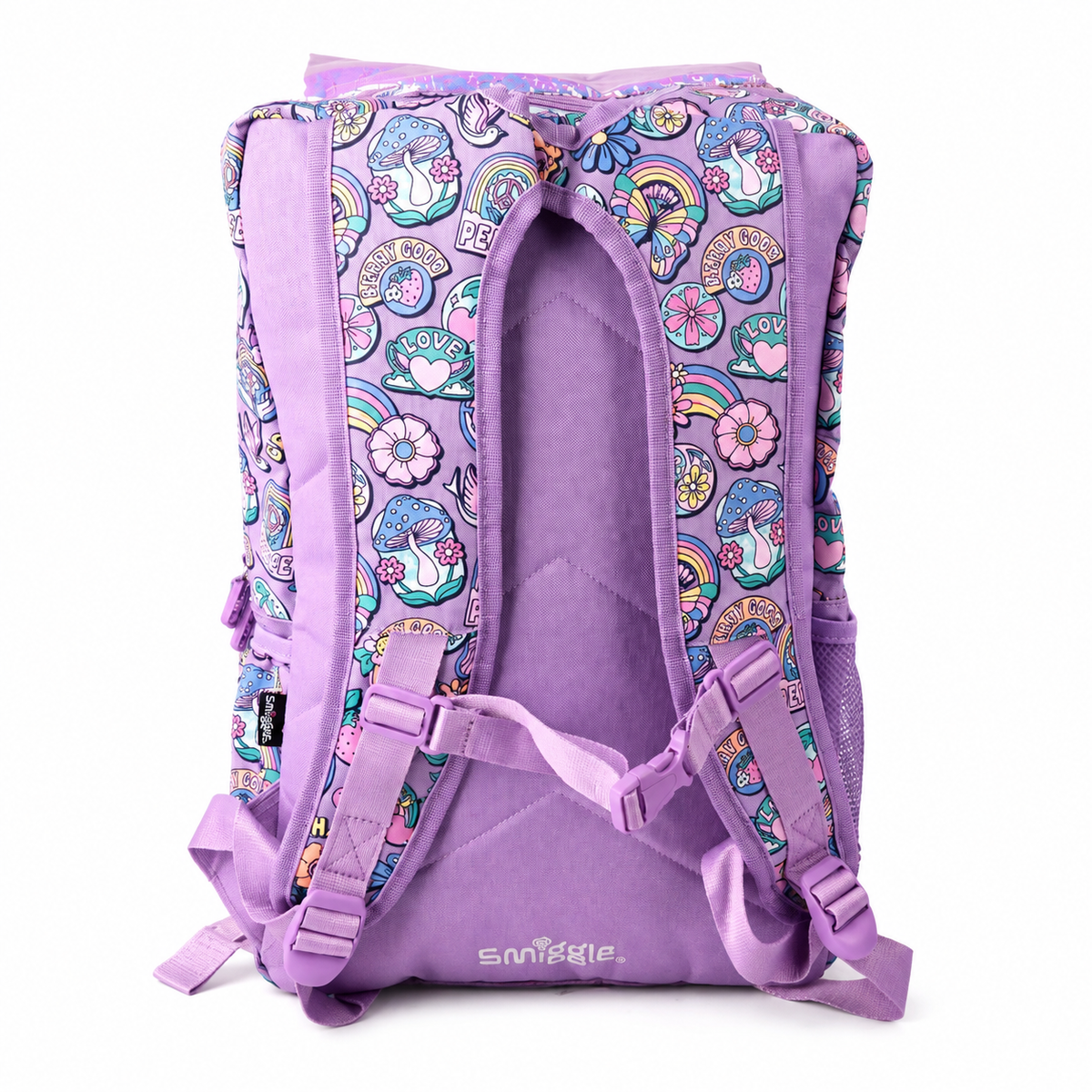 Smiggle Purple Limitless Attach Foldover Bag