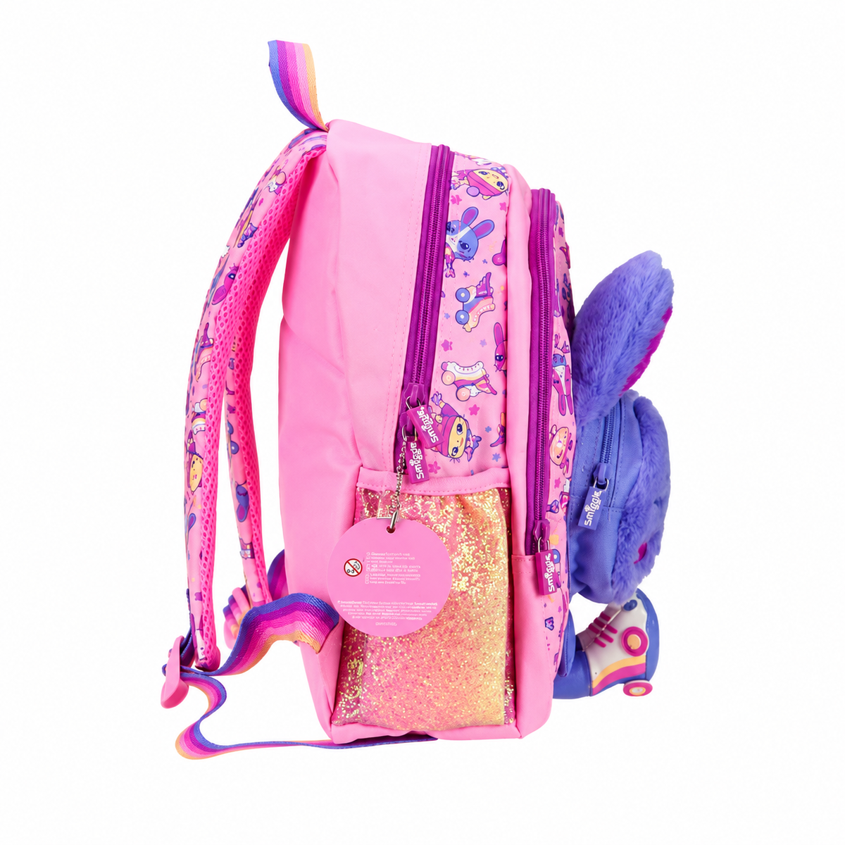 Smiggle Playtime Junior Character Backpack – Pink Bunny