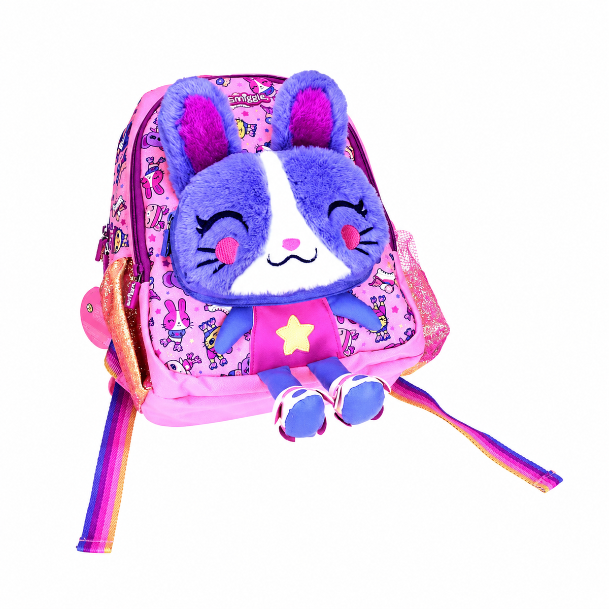 Smiggle Playtime Junior Character Backpack – Pink Bunny