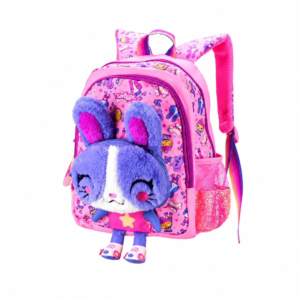 Smiggle Playtime Junior Character Backpack – Pink Bunny