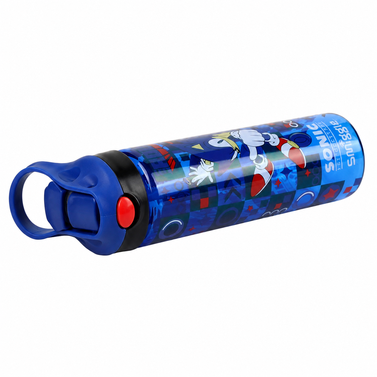 Smiggle Sonic The Hedgehog Plastic Flip Drink Bottle 650ml – Blue