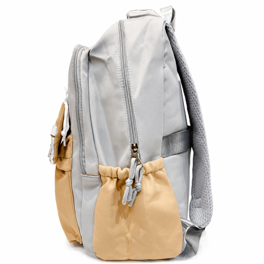 Modern Multi-Compartment Backpack with Mini House Pouch