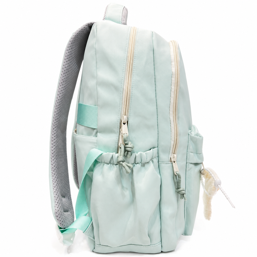 LUKY 20-Inch Multi-Compartment Backpack with Fluffy Charm