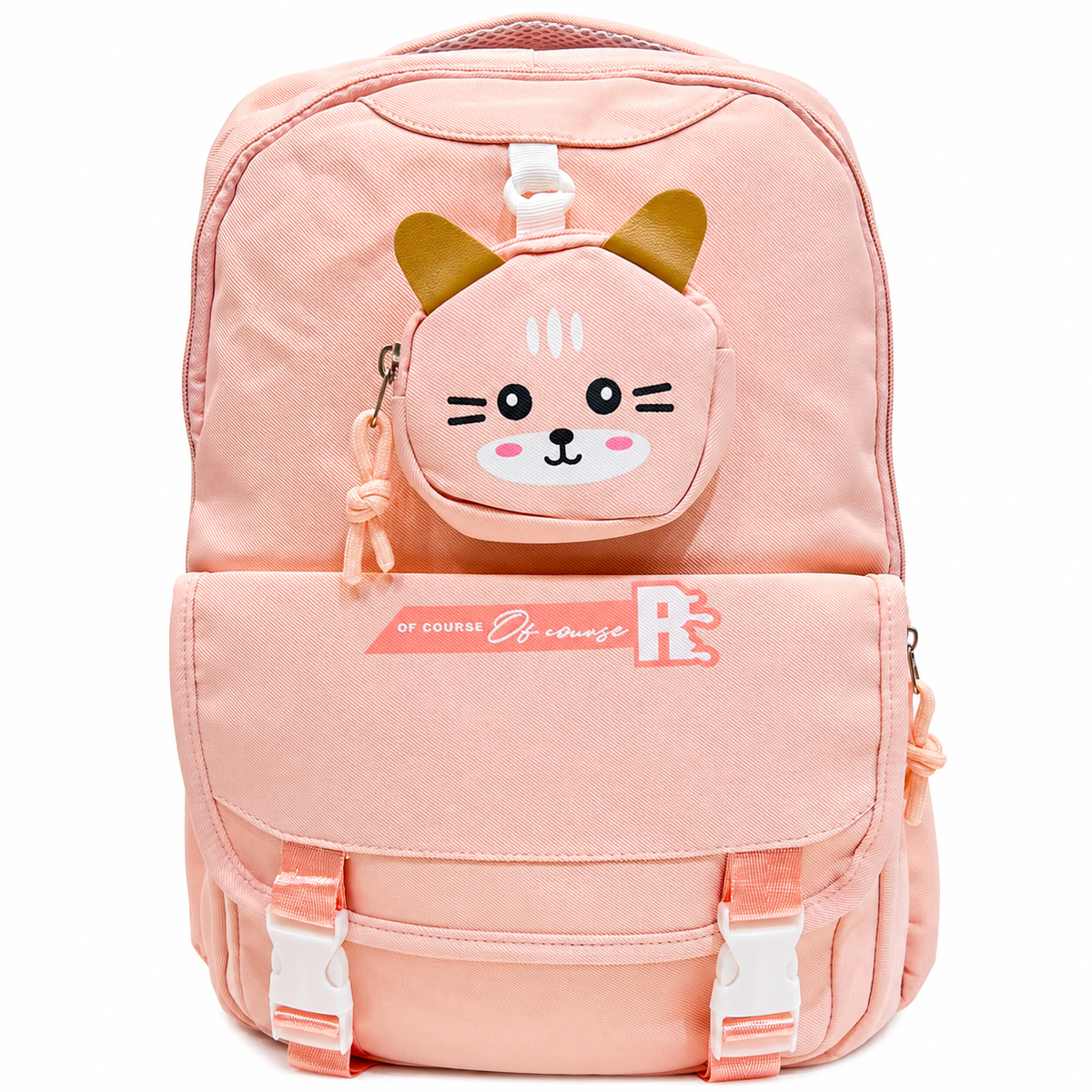 17-Inch Cat Character Multi-Compartment Backpack