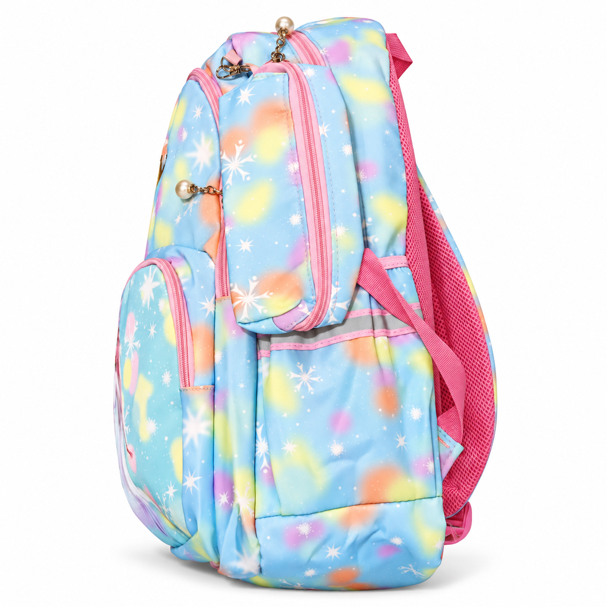Pastel Snowflake School Backpack with Matching Pencil Case