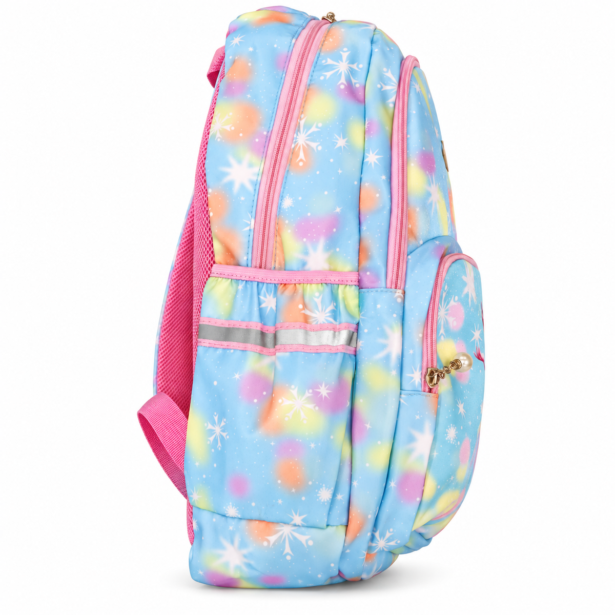 Pastel Snowflake School Backpack with Matching Pencil Case
