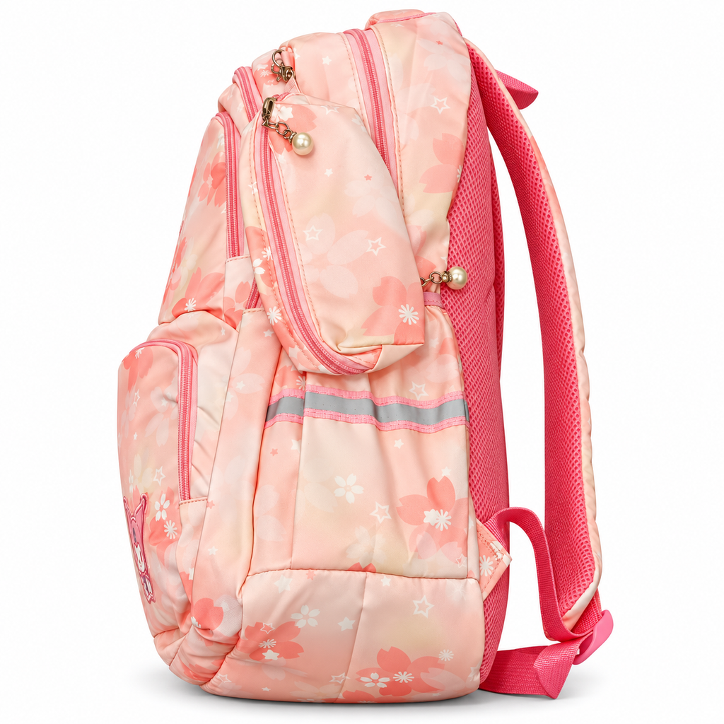 Kuromi Floral School Backpack with Matching Pencil Case