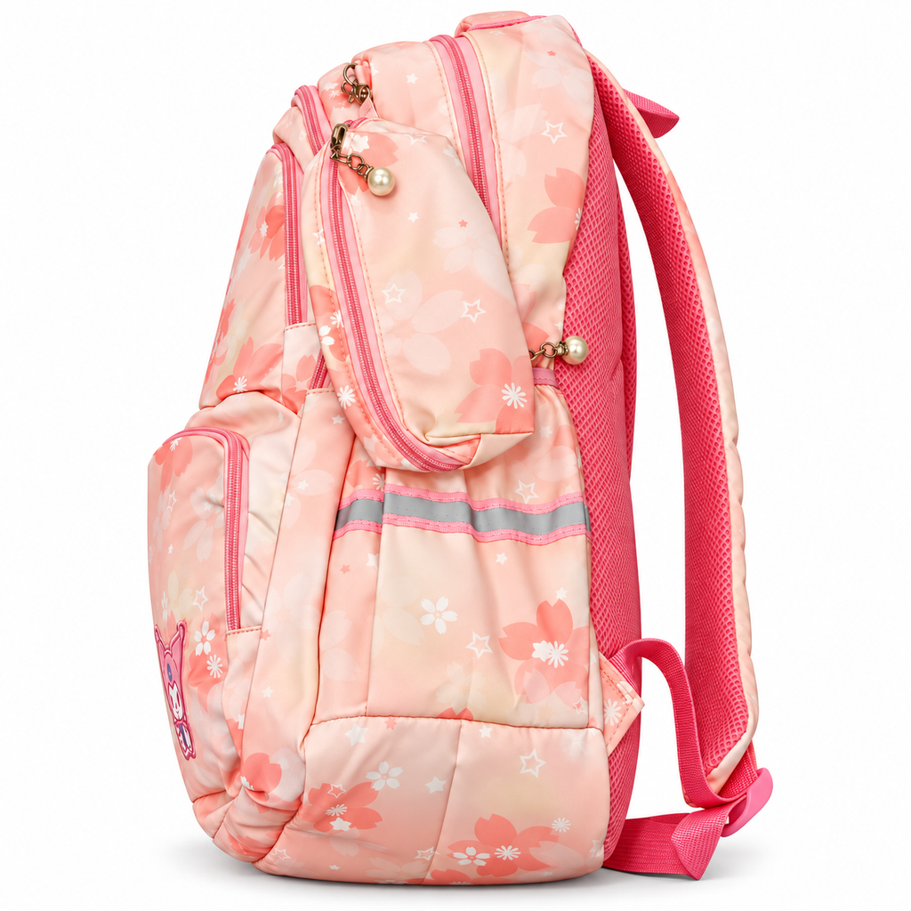 Kuromi Floral School Backpack with Matching Pencil Case