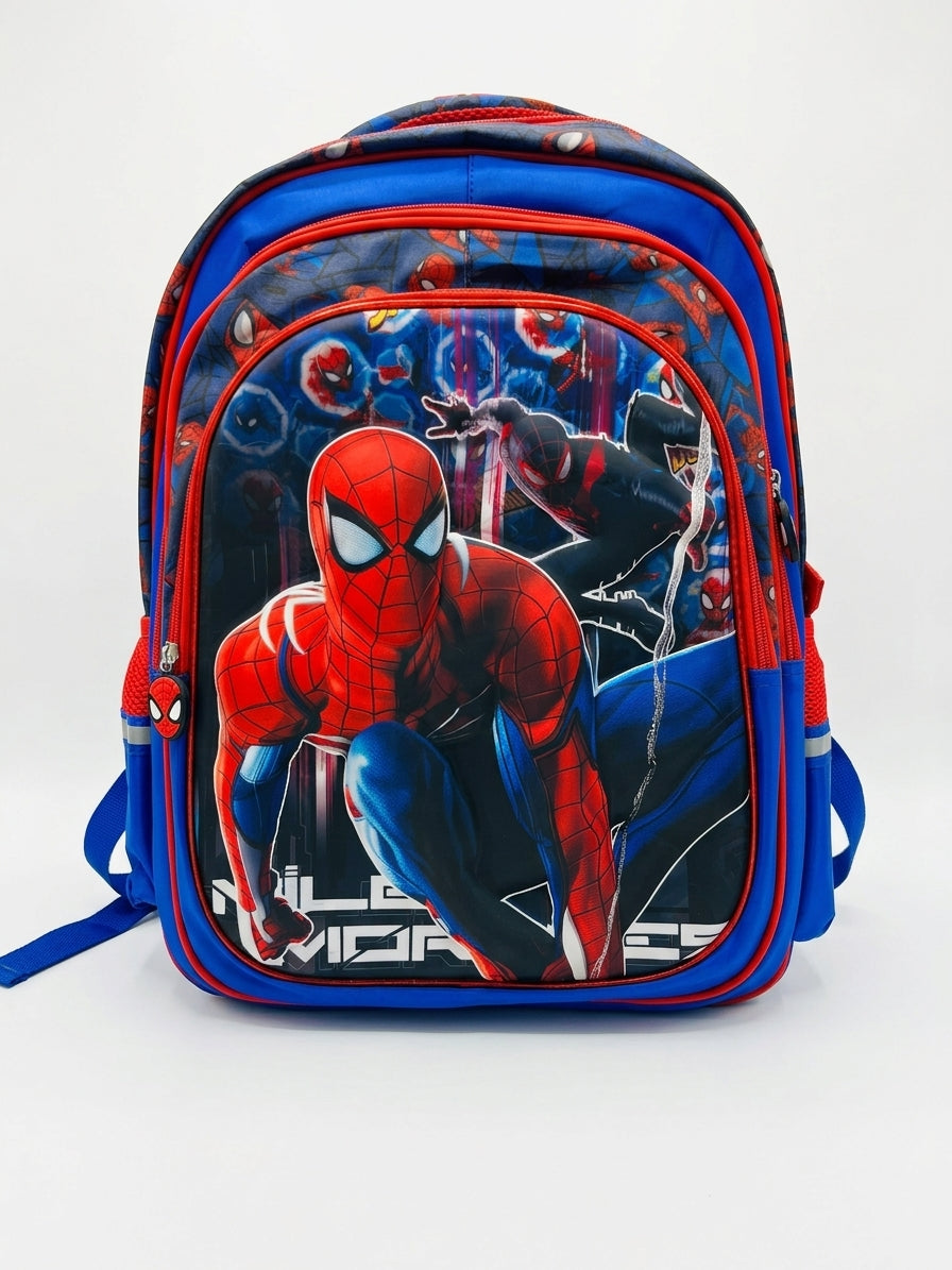 HD Spider-Man Blue 3-Piece School Set – 18-Inch Trolley-Ready Backpack, Thermal Lunch Bag & Pencil Case