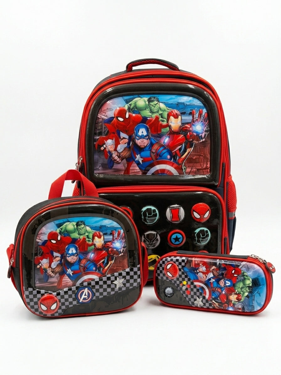 HD Marvel Avengers 3-Piece School Set – 16-Inch