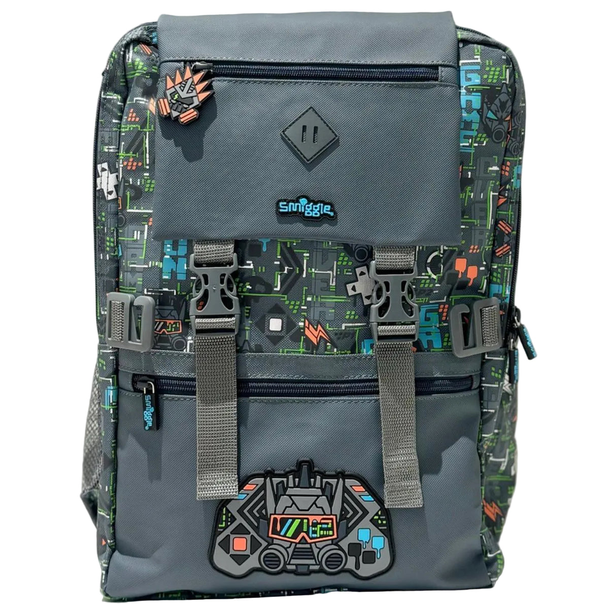 Smiggle Super Charge Classic Attach Backpack – Grey