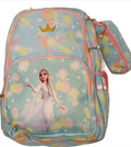 Pastel Snowflake School Backpack with Matching Pencil Case