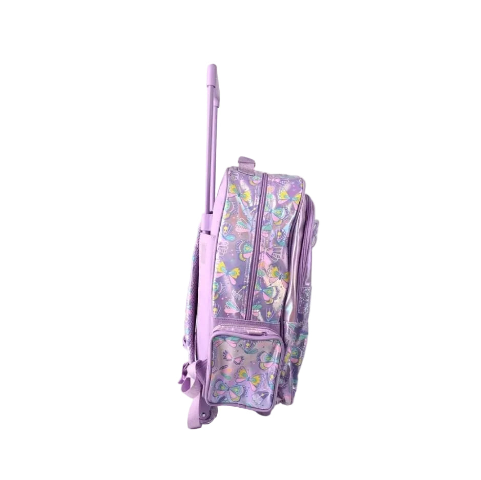 Butterfly Dreams Purple Rolling School Backpack