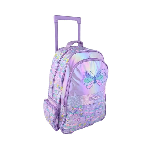 Butterfly Dreams Purple Rolling School Backpack