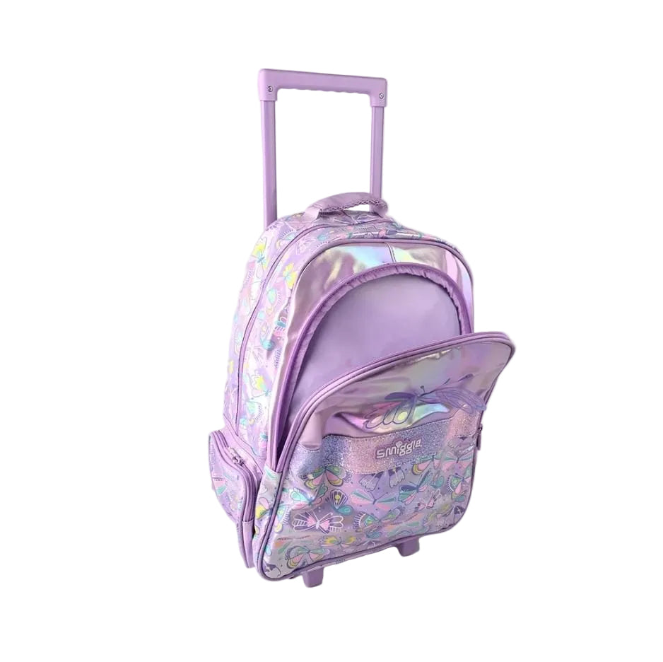 Butterfly Dreams Purple Rolling School Backpack