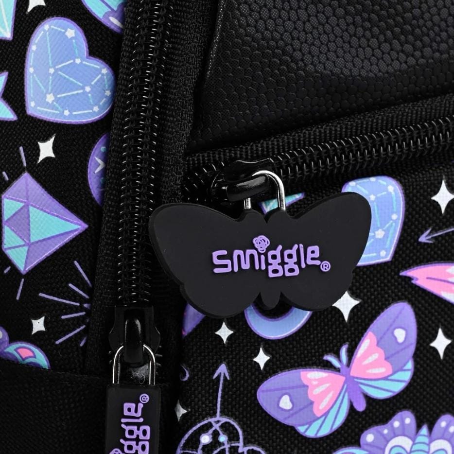 Mystic Butterfly Black School Backpack
