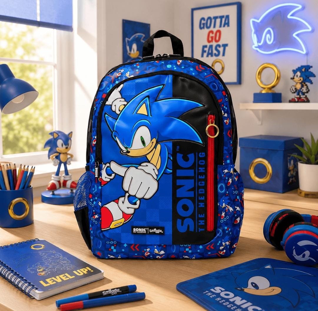 Smiggle Sonic The Hedgehog Classic Backpack – Cobalt Blue