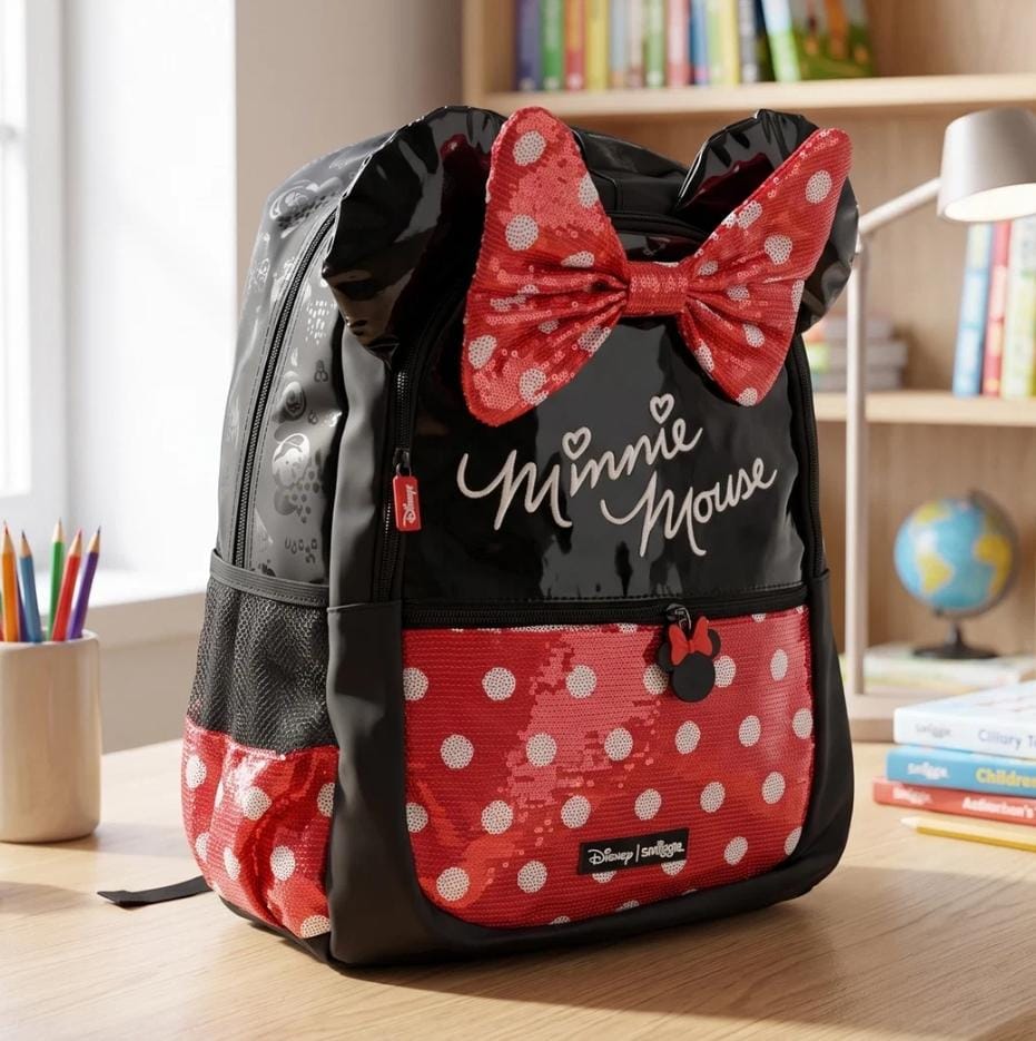 Smiggle Red Minnie Mouse Classic Backpack
