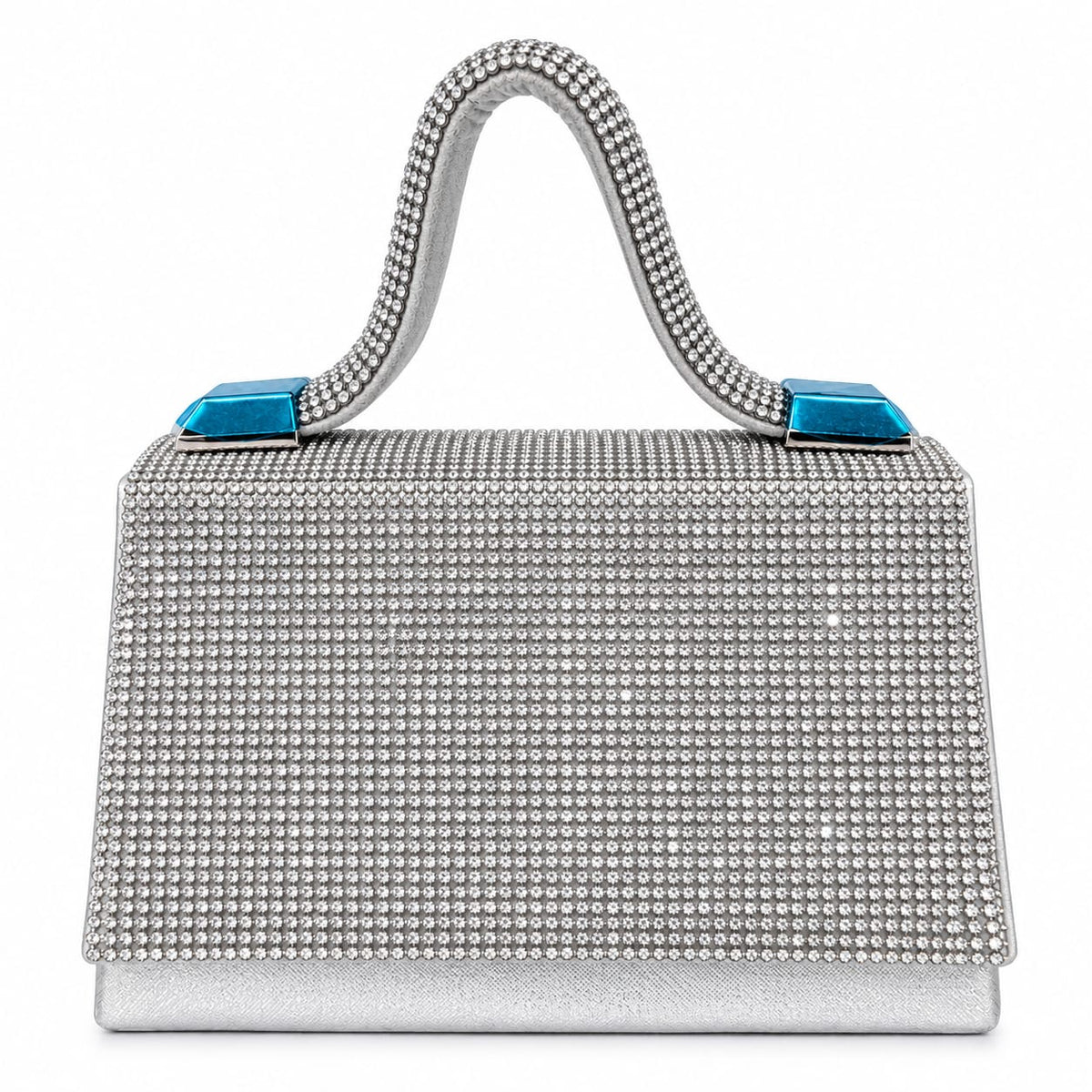 Elegant Crystal Top Handle Evening Handbag