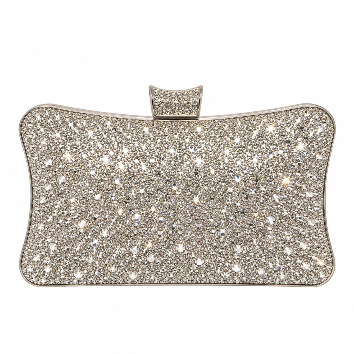 Gold Crystal Embellished Evening Clutch Bag